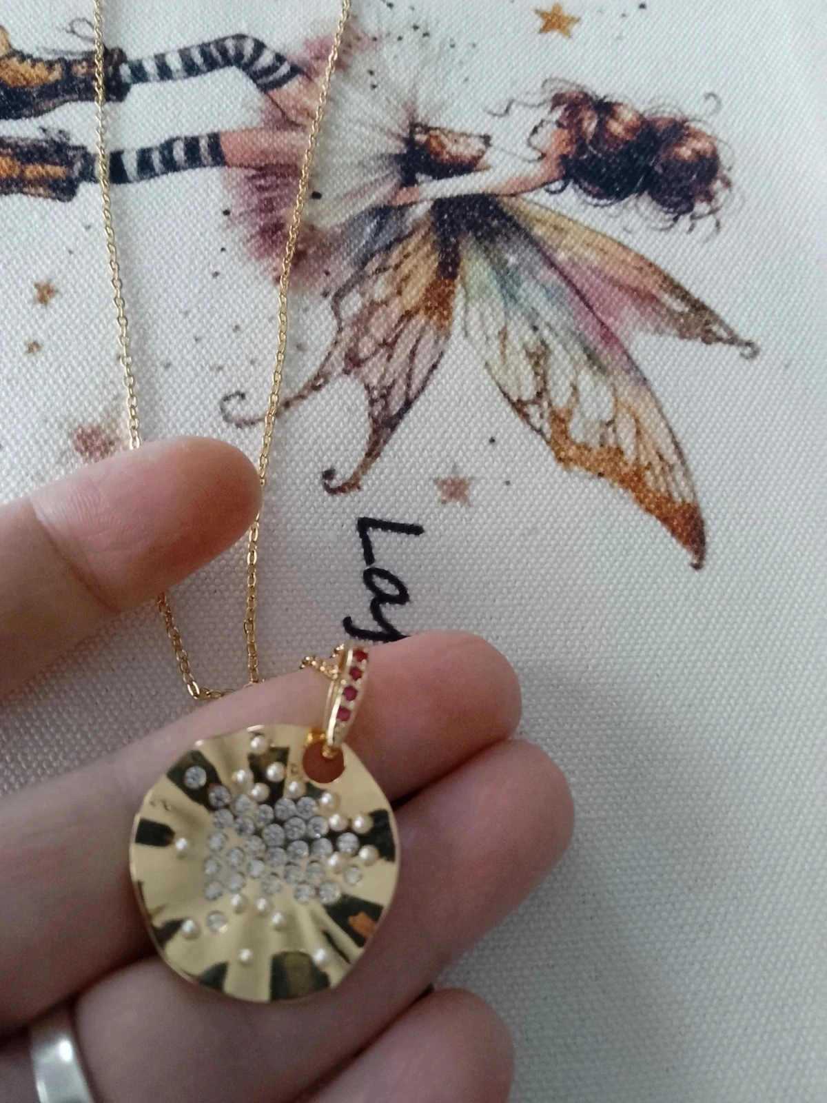 Collier bohème médaillon zircons – photo 2